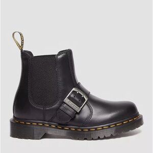 Dr. Martens Black Leather Buckle Boots